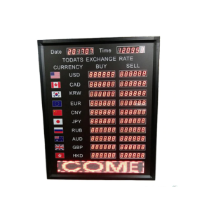 DMInteract 10 Multi-Currency Exchange Rate LED Display Panel